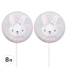 더자카 캐릭터 선풍기 안전망 M, 토끼, 8개