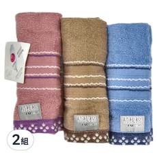 ONE&ONE 慶峯棉業 台灣製精梳棉緞檔毛巾 33 x 74cm 3條, 2組