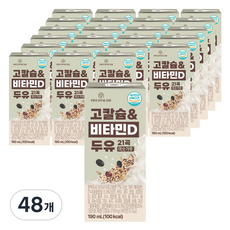 파이토메이드 고칼슘&비타민D 21곡 미숫가루 두유, 48개, 190ml