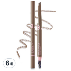 바닐라코 비바이바닐라 스머지 아웃 디테일 브로우 펜슬 0.3g, 6개, 03 토프 브라운