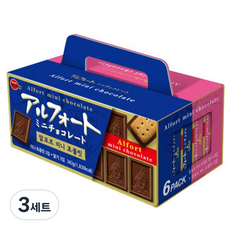부르봉 알포트 미니 초콜릿 밀크 59g x 3p + 딸기 55g x 3p 세트, 342g, 3세트