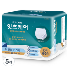 잇츠케어 남녀공용 성인용 기저귀 팬티형, 중형, 5개, 10개입