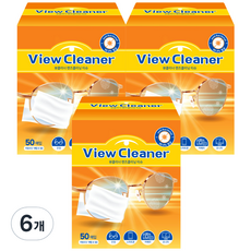 Sauber View Cleaner 鏡片清潔拋棄式濕巾 50入, 6個, 50張