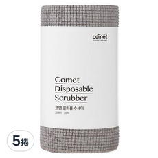 comet 拋棄式菜瓜布, 灰色, 5捲, 80個