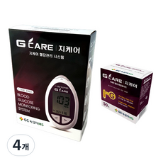 GC녹십자MS 지케어 혈당측정기 + 시험지 50p, 4개