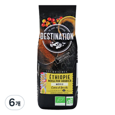 데스티네이션 유기농 모카 아라비카 커피, 250g, 6개