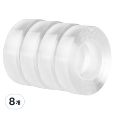 comet 加長版矽膠雙面膠帶 3cm x 5m, 8個, 透明