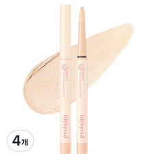 릴리바이레드 스마일리 아이 블렌딩 스틱, 4개, 쉬머01 방긋슈가