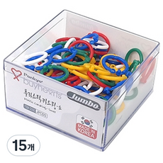 바이하츠 점보 플라스틱 카드링 소 JPCDS 81p, 15개, 13mm