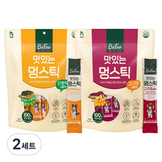 베푸 아크펫푸드 맛있는 멍스틱 2종 세트, 2세트, 혼합맛(고구마/황태), 혼합맛(단호박/황태)