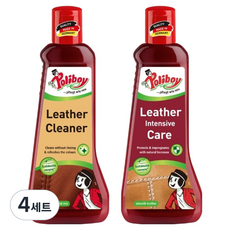 Poliboy 德淨 皮革清潔劑強效護理2件組, 4套, 200ml