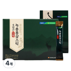 농협 드림녹용 홍삼스틱 10p + 쇼핑백, 450ml, 4개