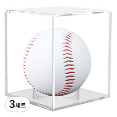 마메 싸인볼 보관 케이스 + 야구공 세트, 투명(케이스), 3세트