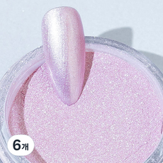 젤릭 펄 네일파우더, 3 핑크, 6개