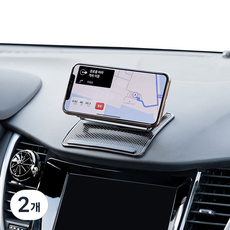 BLACK POD 黏TT儀錶板手機支架, 2個, 黑色