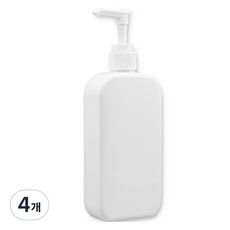 newnlook 廚房洗潔精纖薄按壓瓶補充空瓶 300ml, 4個, 白色圓形纖薄(補充瓶), 白色(一般按壓頭)