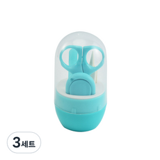 아필코 유아용 안전 손톱깎이 세트, 그린, 3세트