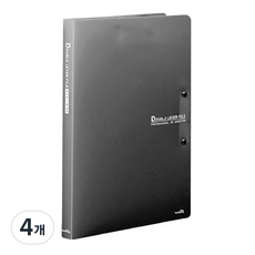 희망사무포인트 더블레바화일 A4, 흑색, 4개