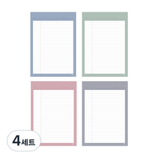 아이비스 7mm 노트 패드 B5, 밤바다, 깊은숲, 장미정원, 도시의색, 4세트
