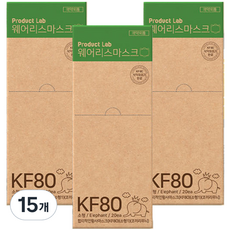 프로덕트랩 코끼리 합리적인 마스크 소형 KF80, 20개입, 15개, 코끼리 패턴