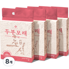 초심 고양이 두부모래 가는입자, 7L, 8개, 복숭아