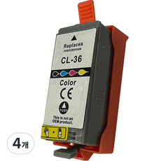 캐논 토너피아 호환잉크 CLI-36CL, 컬러, 4개