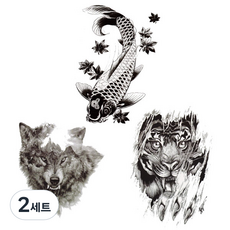 大型紋身貼紙 3種組, HB-790、HB-845、HB-851, 2組