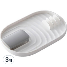 송송송마켓 조리도구 냄비뚜껑 거치대, 화이트, 3개