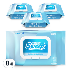 탐사 유리거울 세정티슈 30매, 8개, 45gsm