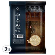 오리지널그레인 미국산 옥수수쌀, 3kg, 3개