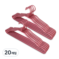 모나코올리브 경량 논슬립 메탈 옷걸이, 로즈핑크, 20개입