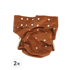 성인 천 기저귀 남여공용 13 도트 브라운 FREE, 1개입, 2개