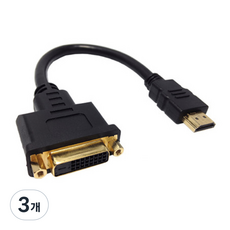 마하링크 HDMI M to DVI F 변환젠더 15cm, H017, 3개