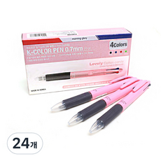 牽牛花 1200 K 色 4 色圓珠筆 0.7mm, 粉紅色, 24個