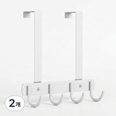 마켓피아 다용도 도어훅 4후크 23 x 28 cm, 2개