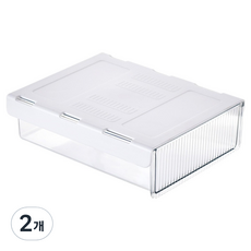 soonZAM 看不見更整潔的桌下隱藏式收納抽屜 S, 2個, 透明