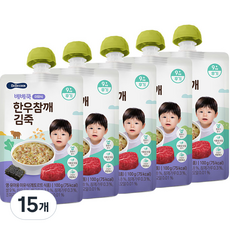 베베쿡 실온 이유식 후기, 15개, 100g, 한우 + 참깨 + 김 혼합맛