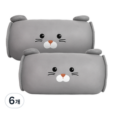 피스모터 토리토리 햄스터 차량용 목쿠션, 그레이, 6개