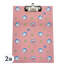 Lihwei 力韋 哆啦A夢板夾A4 附筆夾 23 x 32cm, 粉色, 2個