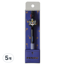 모나미 리그오브레전드 플립3 3색볼펜 0.5mm, PENGU, 5개