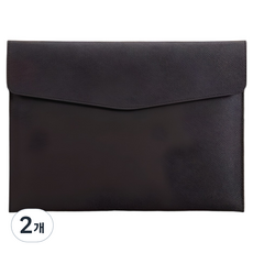 문서 파일보관 서류가방 클러치 파우치 A4, 블랙, 2개