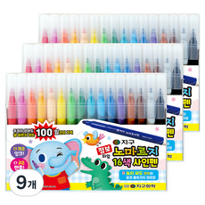 지구화학 점보 노마르지 16색 사인펜, 혼합색상, 9개