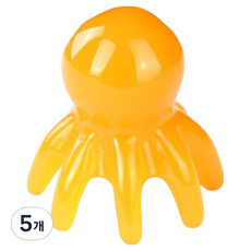 Cblanc 高級頭皮刮痧按摩器 68 x 54 x 3 mm, 5個, L 黃色