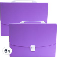 올러바웃 서류 정리 파일케이스 A4, 6개, 퍼플