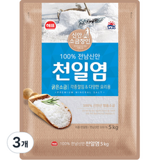 해표 전남 신안 천일염, 5kg, 3개