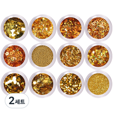 MEIBROWN 包裝美甲亮片 M10110, 金子, 2套