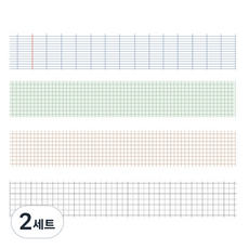 Market A 格紋紙膠帶 2cm x 2m 4入組, 2套, TYPE5