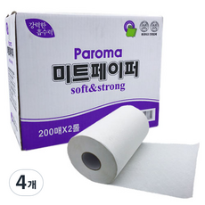 Paroma 肉品專用紙 廚房紙巾, 200張, 4個