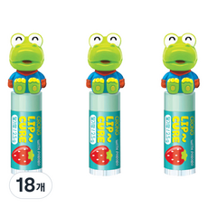 KM Pharmaceutical Pororo 幼兒用 Crong 公仔 Lip Cure 護唇膏, 18個, 2.5g, 草莓香