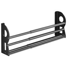 Kyhome 壁掛雙層伸縮鞋架/門後拖鞋架/鞋子收納架, 1個, 槍灰色